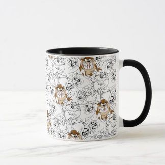 Caneca Padrão de arte de linha colorida TAZ™