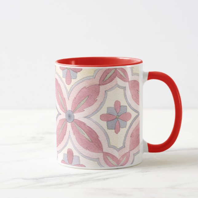 Caneca Padrão de azulejo clássico presente retrorreflecto (Direita)