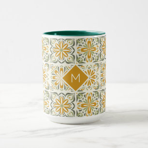 Caneca Padrão de Azulejos Portugueses do Monograma Person