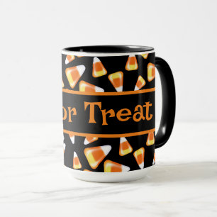 Caneca Padrão de balas de Halloween, doces de milho doce 