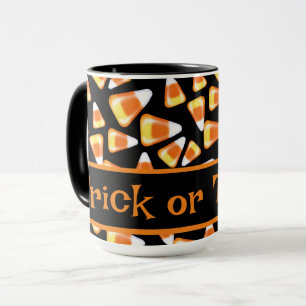 Caneca Padrão de balas de Halloween, doces de milho doce