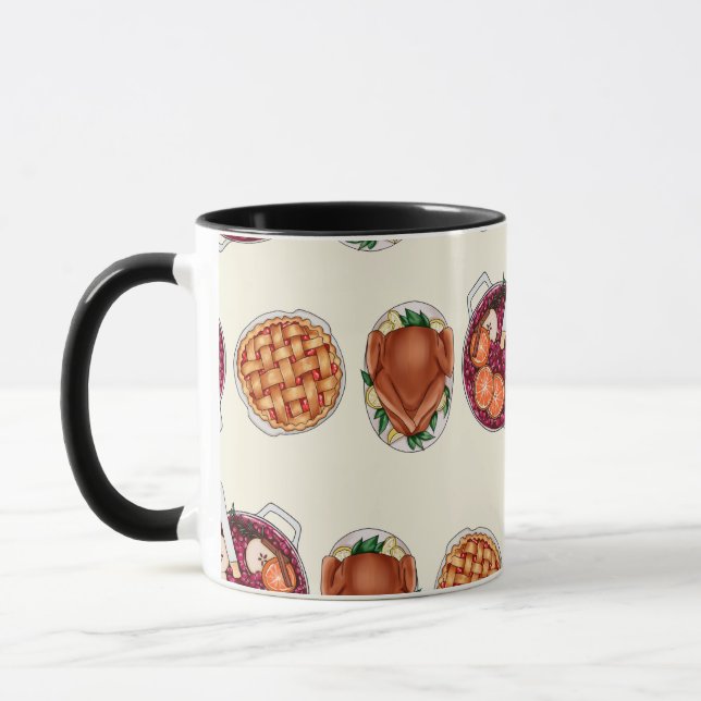 Caneca Padrão de Banquete de Ação de Graças - Turquia, em (Esquerda)