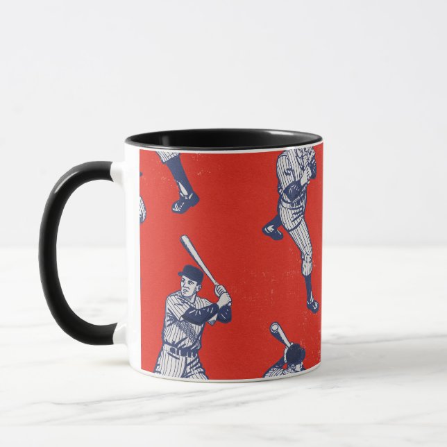 Caneca Padrão de beisebol vintage (Esquerda)