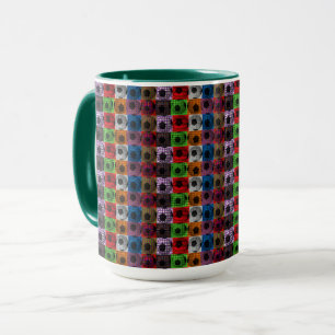 Caneca Padrão De Bola De Futebol De Pop Art,