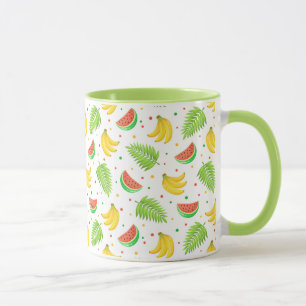 Caneca Padrão de Bolinhas de Fruta tropical