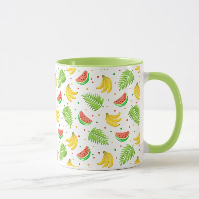 Caneca Padrão de Bolinhas de Fruta tropical (Direita)