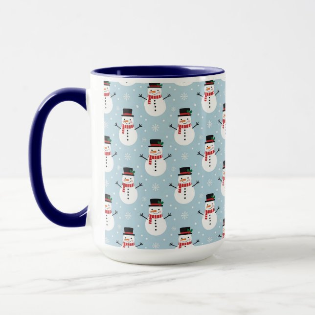 Caneca Padrão de boneco de neve (Esquerda)