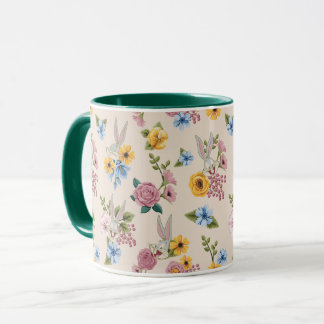 Caneca Padrão de Bordado Floral do BUGS BUNNY™