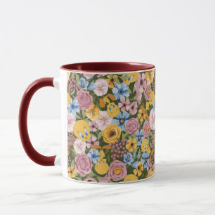 Caneca Padrão de bordado floral TWEETY™