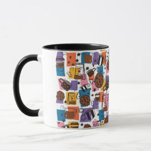 Caneca Padrão de Café Fofo – Amante de Café Colorido 