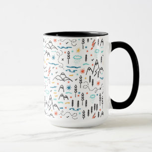 Caneca Padrão de caminhada de montanha