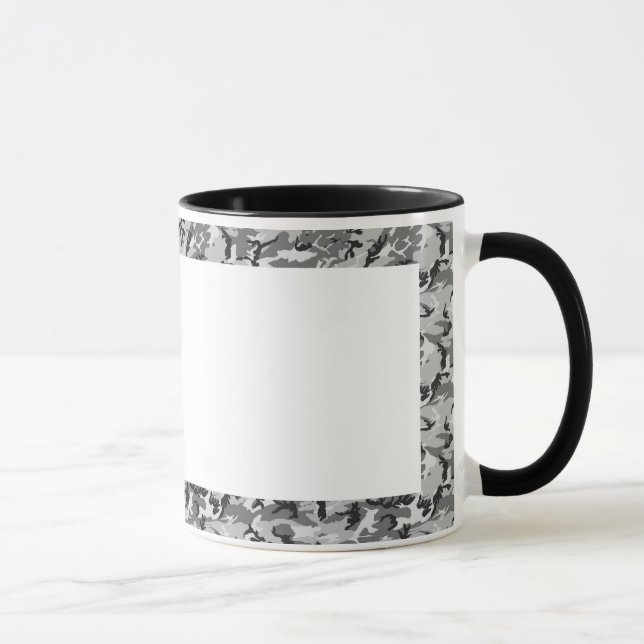 Caneca Padrão de Camuflagem Urbana - Preto e Cinza (Direita)