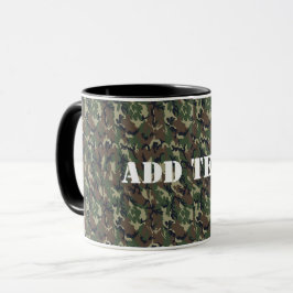 Caneca Padrão de Camuflagem Verde Militar