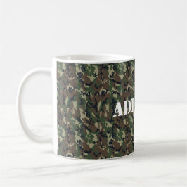 Caneca Padrão de Camuflagem Verde Militar