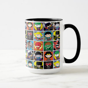 Caneca Padrão de Caractere da Liga da Justiça de Chibi