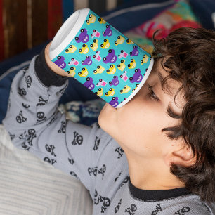 Caneca Padrão de Carros de Brinquedos multicores