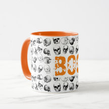 Padrão de Caveira de Bolinho Laranja Halloween Spo