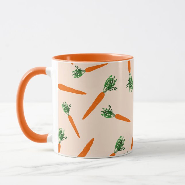 Caneca Padrão de Cenoura Laranja (Esquerda)