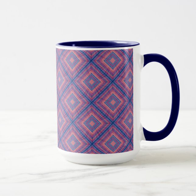 Caneca Padrão de Colcha de Diamante 2 (Direita)