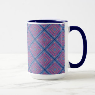 Caneca Padrão de Colcha de Diamantes 1