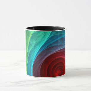 Caneca Padrão de cor de Abstrato de arte flexível de temp