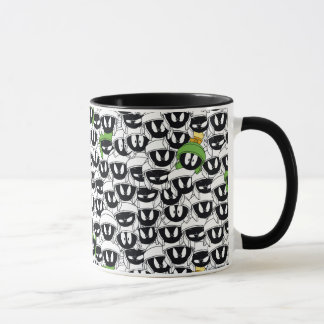 Caneca Padrão de Cor Pop de Arte de Linha do MARVIN O MAR