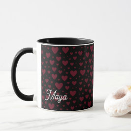 Caneca Padrão de Coração de Dia dos Namorados