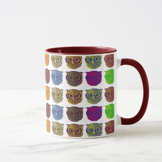 Caneca Padrão de corujas (Direita)