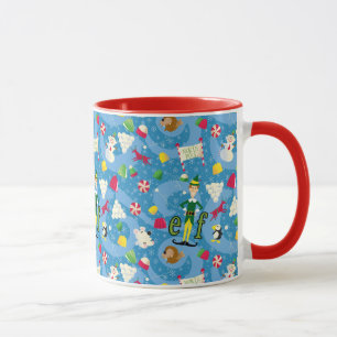 Caneca Padrão de desenho animado do Buddy, o Elfo