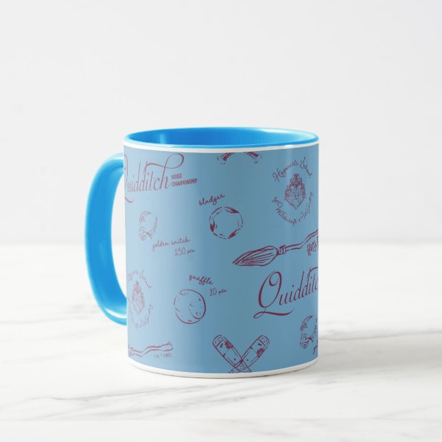 Caneca Padrão de Desenho QUIDDITCH™ Vintage (Frente Esquerda)