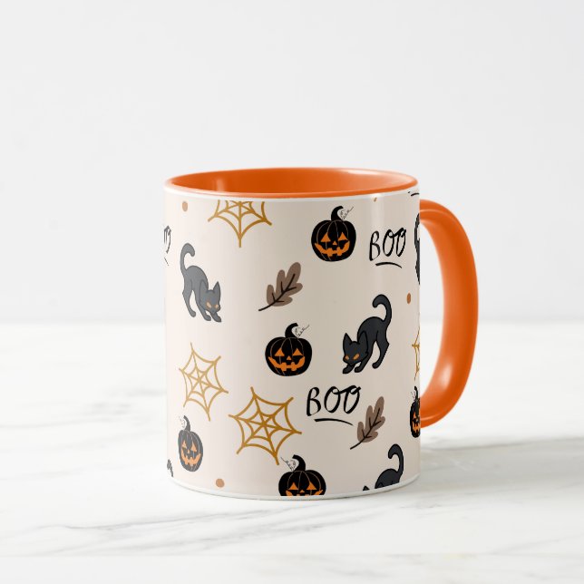 Caneca Padrão de Dia das Bruxas (Frente Esquerda)