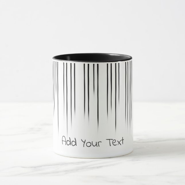 Caneca Padrão de distribuição de Na moda preto/branco (Centro)