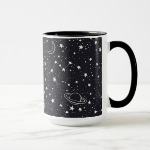 Caneca Padrão de estrelas e planetas