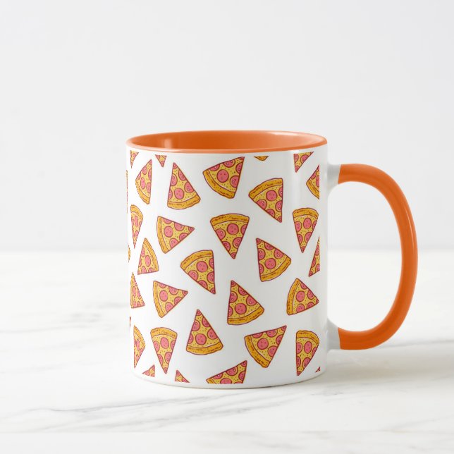 Caneca Padrão de fatia de pizza divertida (Direita)