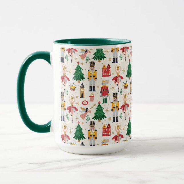 Caneca Padrão de Feriado do Balé Nutcracker (Esquerda)