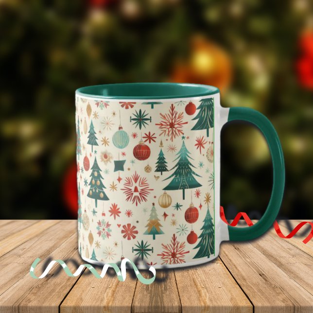 Caneca Padrão de Festas de Inverno Festivas (Criador carregado)