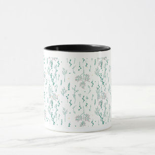 Caneca Padrão de flor selvagem