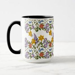 Caneca Padrão de Flores