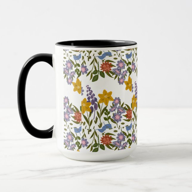 Caneca Padrão de Flores (Esquerda)