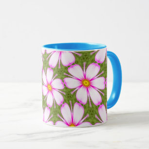 Caneca Padrão de Flores do Cosmos
