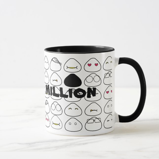 Caneca Padrão de Fluo Onigiri Japonês (Direita)