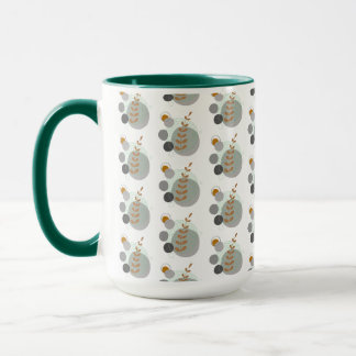 Caneca Padrão de Folha Retro