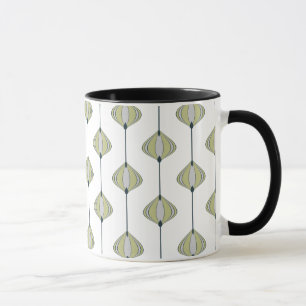 Caneca Padrão de folhas