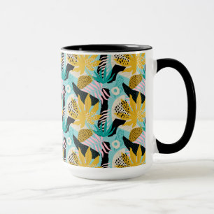 Caneca Padrão de Folhas da Floresta Tropical
