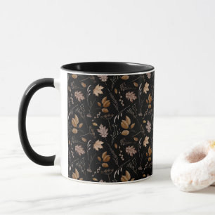 Caneca Padrão de Folhas de outono