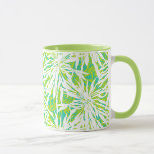 Caneca Padrão de Folhas Tropicais