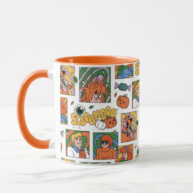 Caneca Padrão de Fotos de Halloween do Scooby-Doo (Esquerda)