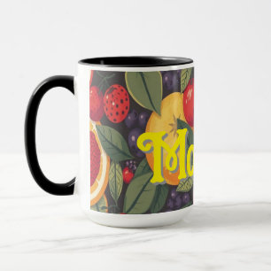 Caneca Padrão de Fruta colorido bonito - Design de Verão 