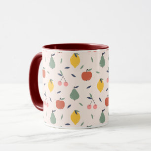 Caneca Padrão de Fruta cômoda