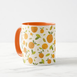 Caneca Padrão de Fruta de Pêssego de Corte